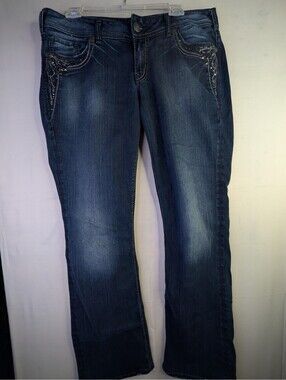 Silver Suki 17" Women's Dark Blue Denim Jeans W33 L33